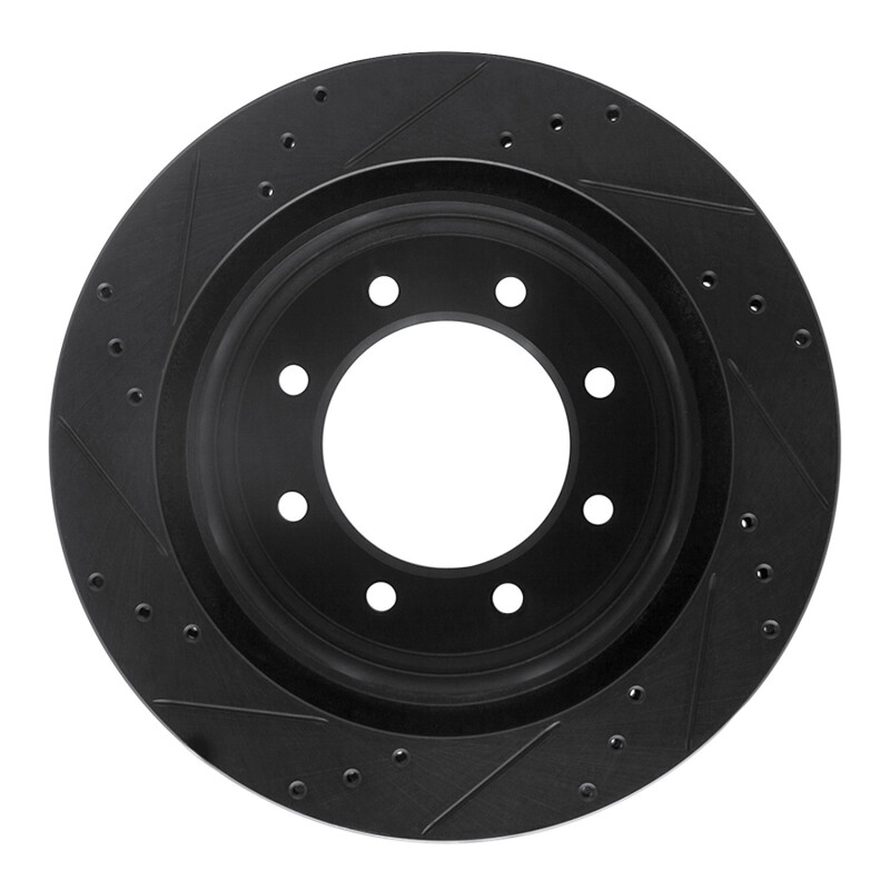 Nissan NV1500 Brake Rotor (1) - Rear Right - R1 Concepts - Drilled & Slotted - Black - `12-`21